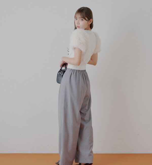  「袖ファー付パフニット」|ニット・セーター|