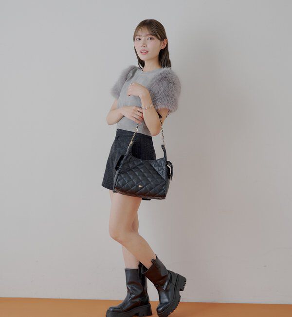  「袖ファー付パフニット」|ニット・セーター|