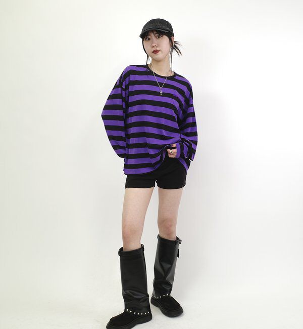  「【Sourcream/サワークリーム】ボーダーロンTEE」|Tシャツ・カットソー|