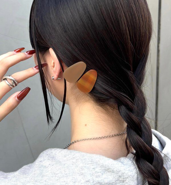  「アクリルヘアクリップセット」|その他|ブラウン