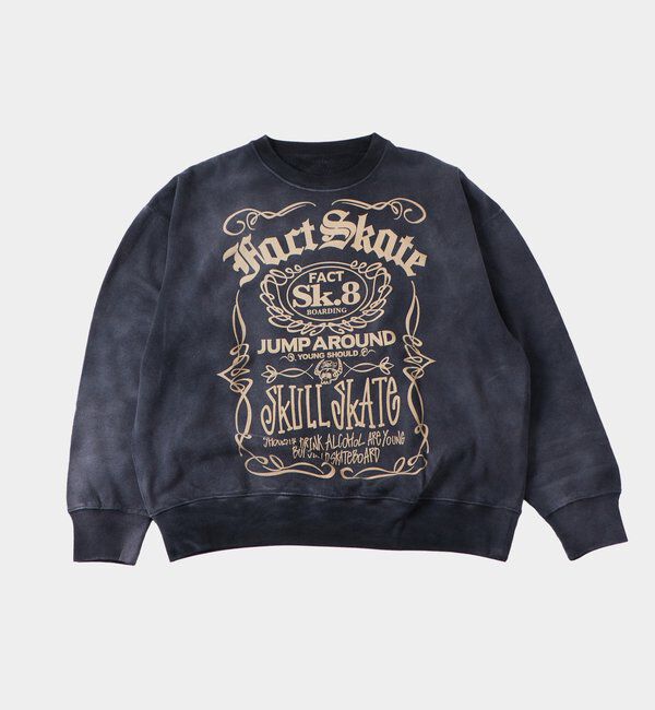  「FACTスケートクヴィンテージライクルースウェット」|Tシャツ・カットソー|チャコールグレー