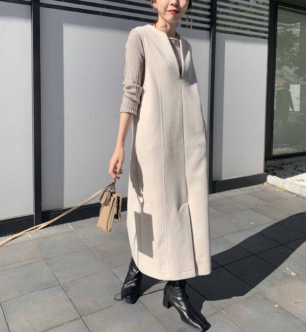  「ストレッチメルトンワンピース」|ワンピース|