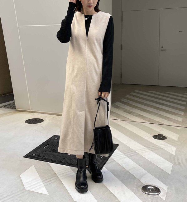  「ストレッチメルトンワンピース」|ワンピース|