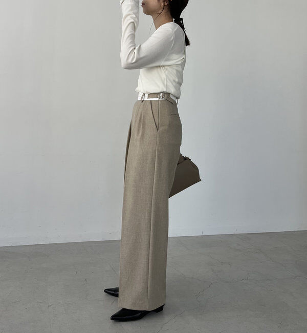  「【C.L】【セットアップ対応】マーベルトタックパンツ」|チノ|