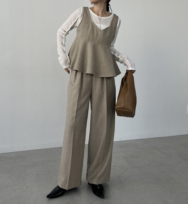  「【C.L】【セットアップ対応】マーベルトタックパンツ」|チノ|