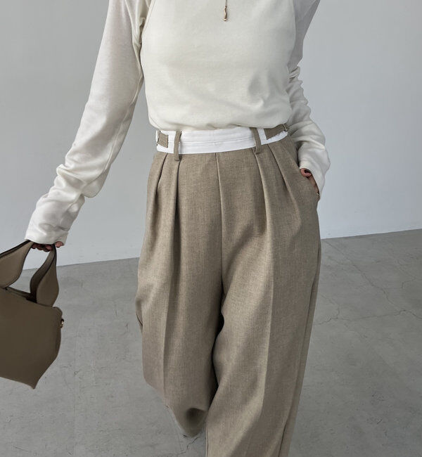  「【C.L】【セットアップ対応】マーベルトタックパンツ」|チノ|