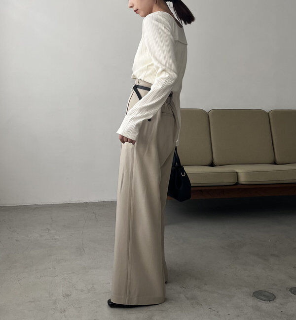  「ベルトSETセンタータックパンツ」|チノ|