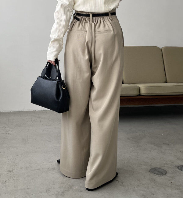  「ベルトSETセンタータックパンツ」|チノ|