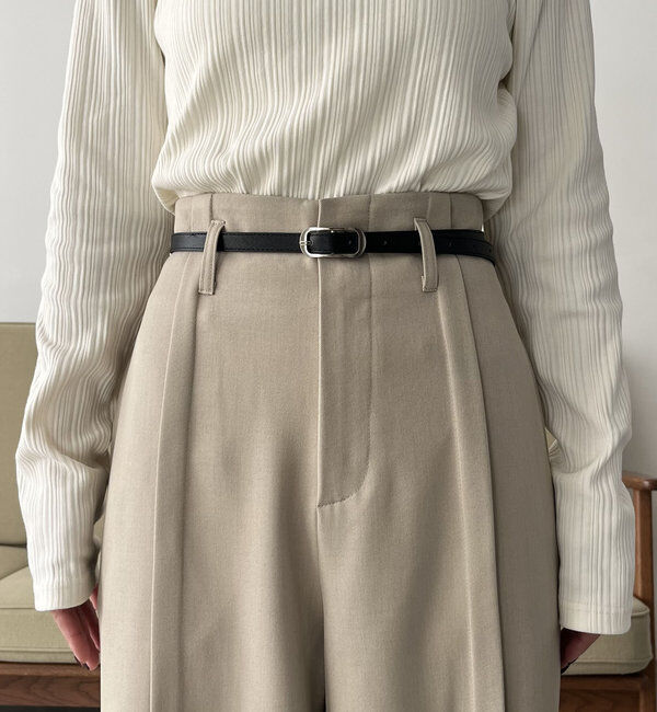  「ベルトSETセンタータックパンツ」|チノ|