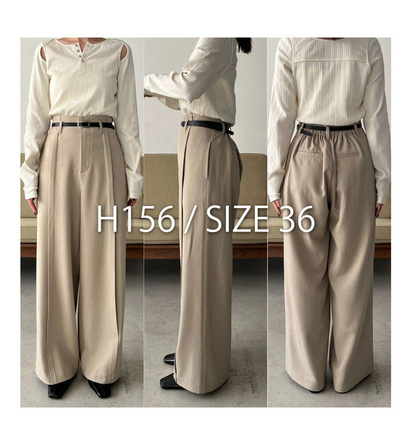  「ベルトSETセンタータックパンツ」|チノ|