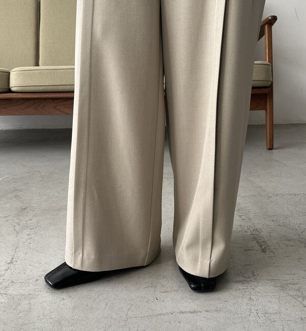  「ベルトSETセンタータックパンツ」|チノ|