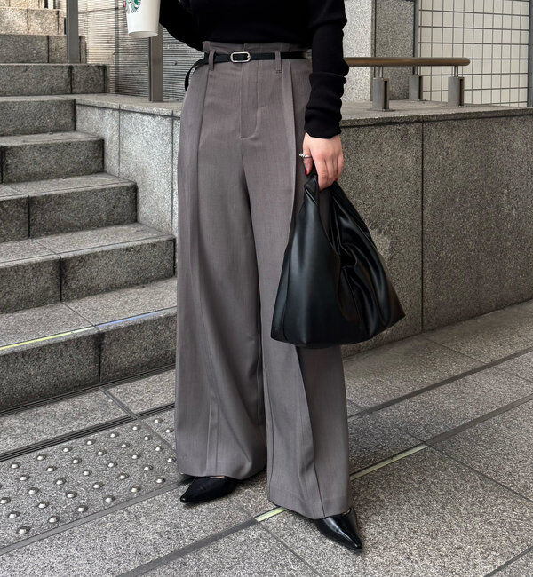  「ベルトSETセンタータックパンツ」|チノ|