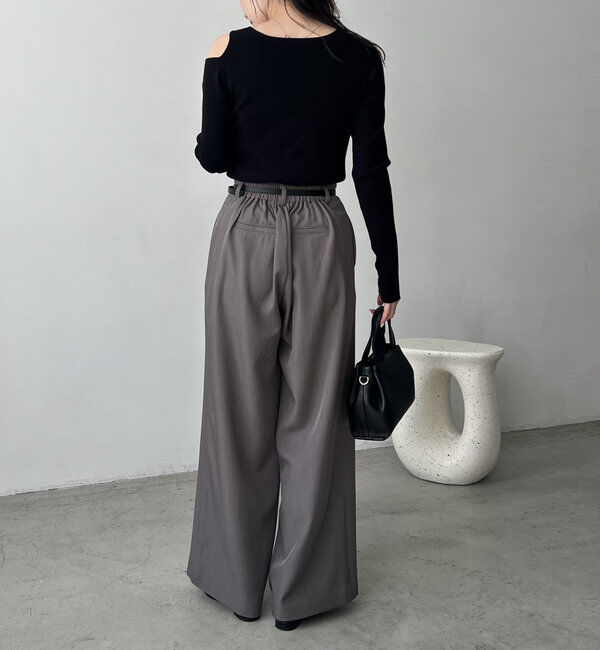  「ベルトSETセンタータックパンツ」|チノ|