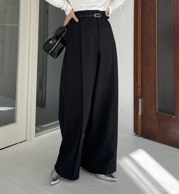  「ベルトSETセンタータックパンツ」|チノ|