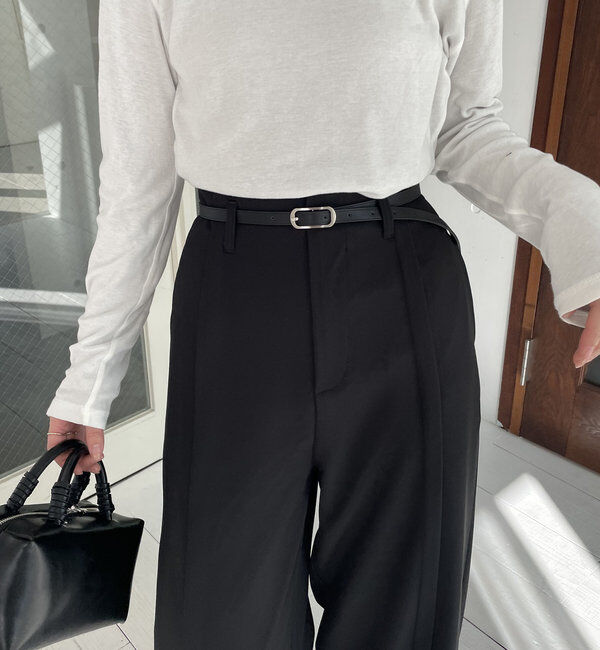  「ベルトSETセンタータックパンツ」|チノ|