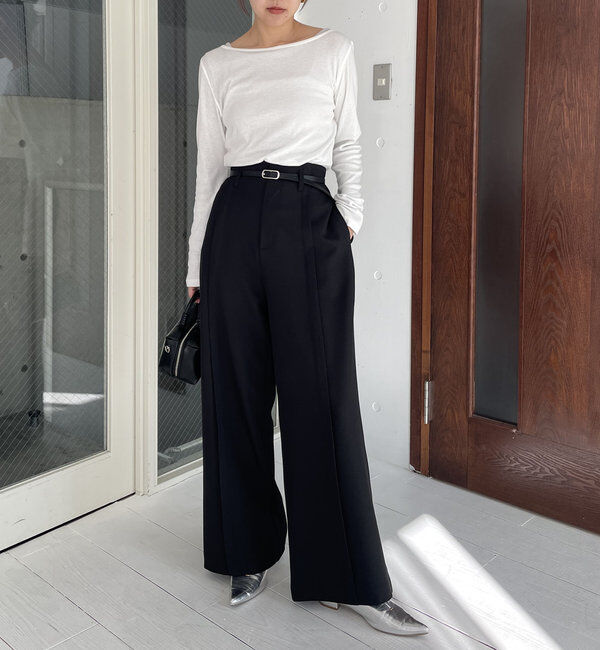  「ベルトSETセンタータックパンツ」|チノ|