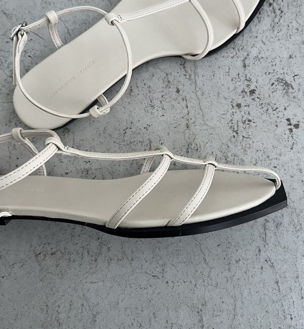  「Tストラップフラットサンダル」|サンダル|