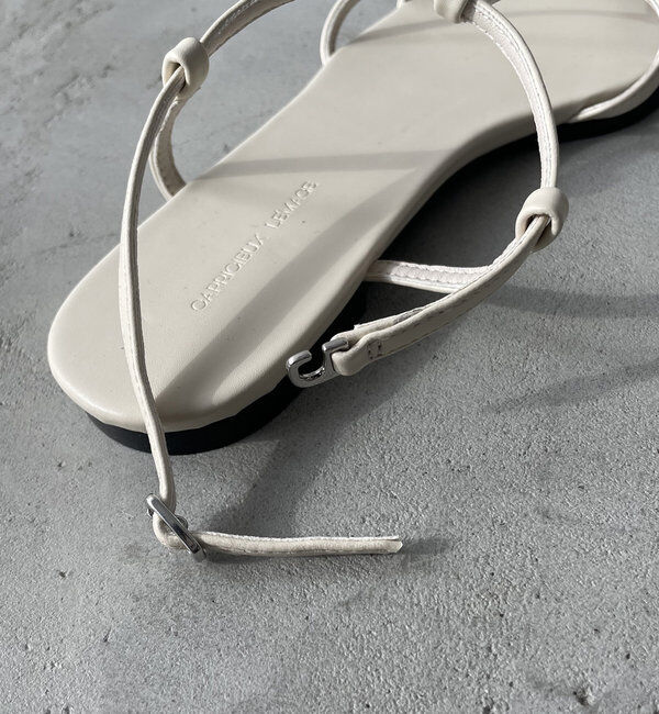  「Tストラップフラットサンダル」|サンダル|