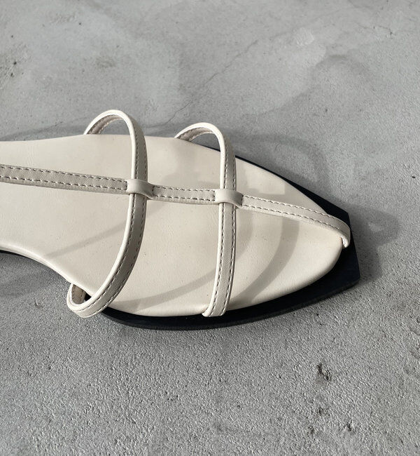  「Tストラップフラットサンダル」|サンダル|