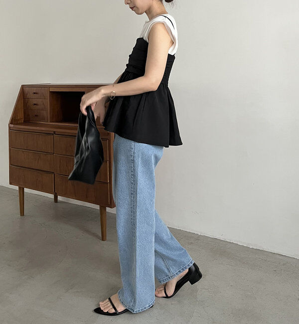  「【着回し力抜群！セットアイテム】パンツSETペプラムキャミ」|その他|