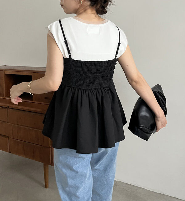  「【着回し力抜群！セットアイテム】パンツSETペプラムキャミ」|その他|