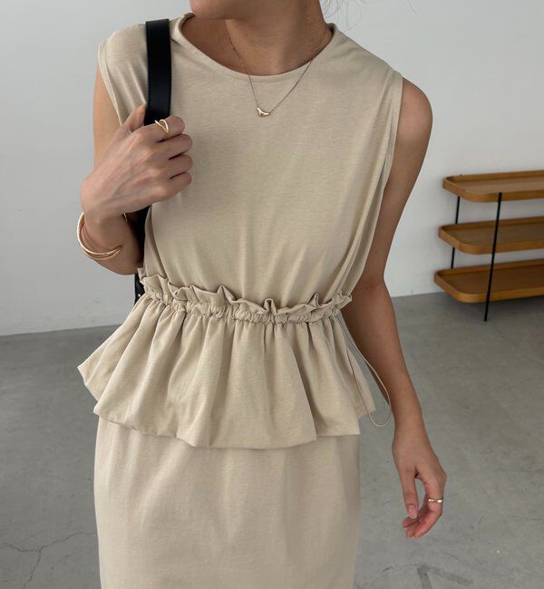  「【低身長サイズあり】バルーンペプラムワンピース」|ワンピース|