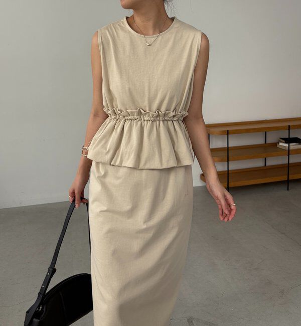  「【低身長サイズあり】バルーンペプラムワンピース」|ワンピース|