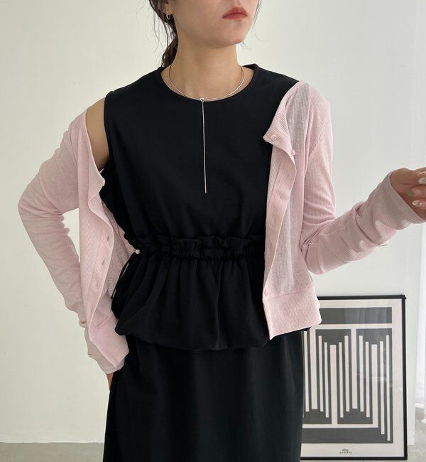  「【低身長サイズあり】バルーンペプラムワンピース」|ワンピース|