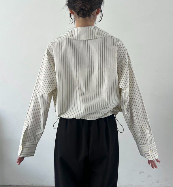  「Vネックストライプショートシャツ」|シャツ・ブラウス|