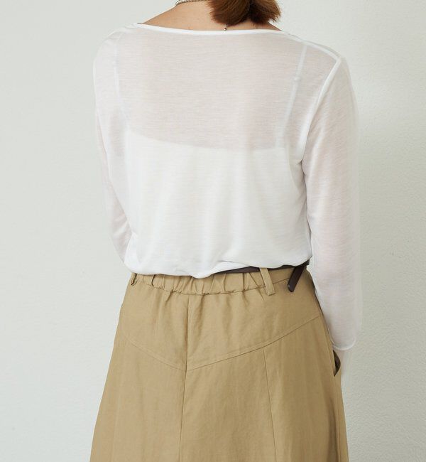  「【1枚でもレイヤードでも〇】袖シアーカットソー」|Tシャツ・カットソー|