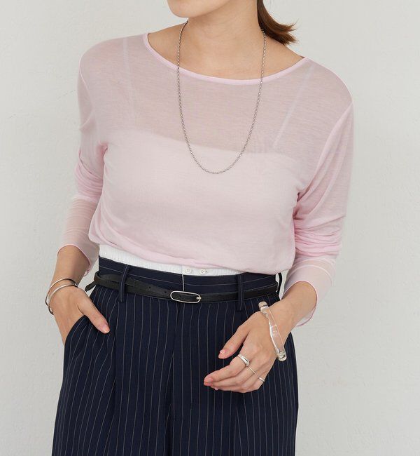  「【1枚でもレイヤードでも〇】袖シアーカットソー」|Tシャツ・カットソー|