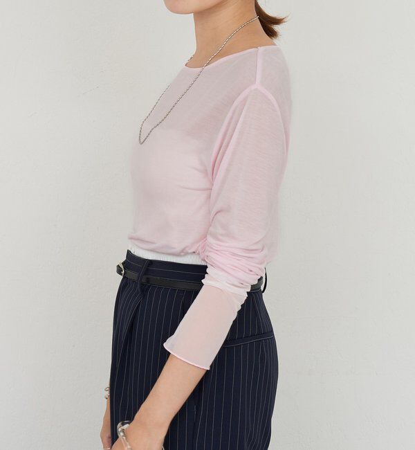  「【1枚でもレイヤードでも〇】袖シアーカットソー」|Tシャツ・カットソー|