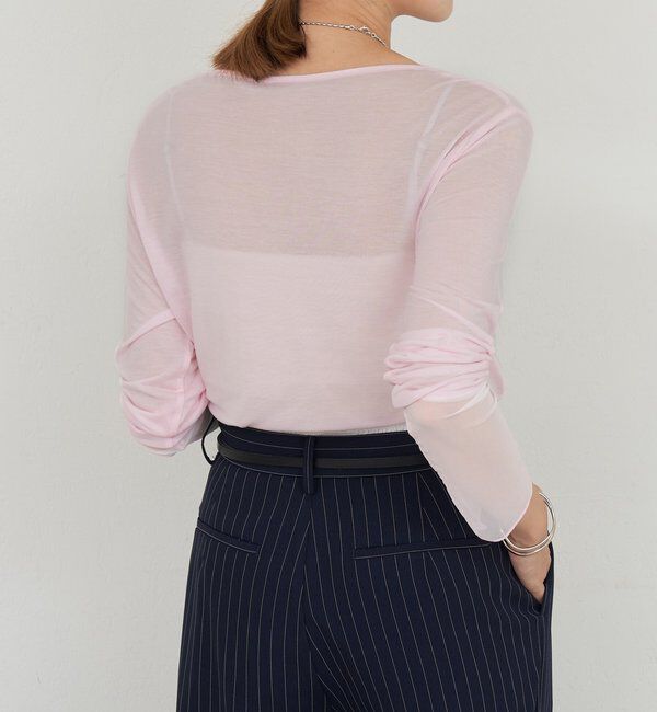  「【1枚でもレイヤードでも〇】袖シアーカットソー」|Tシャツ・カットソー|