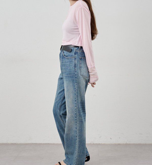  「【1枚でもレイヤードでも〇】袖シアーカットソー」|Tシャツ・カットソー|