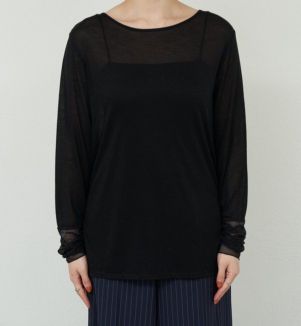  「【1枚でもレイヤードでも〇】袖シアーカットソー」|Tシャツ・カットソー|