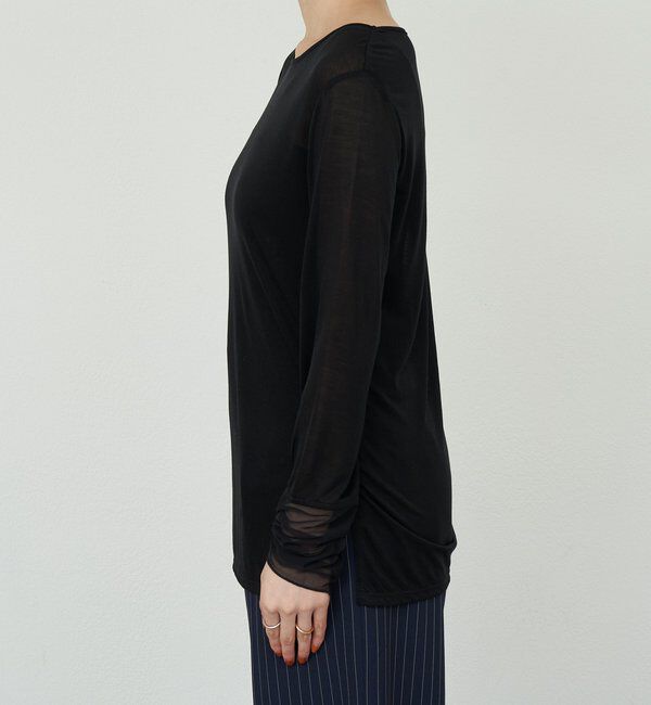  「【1枚でもレイヤードでも〇】袖シアーカットソー」|Tシャツ・カットソー|