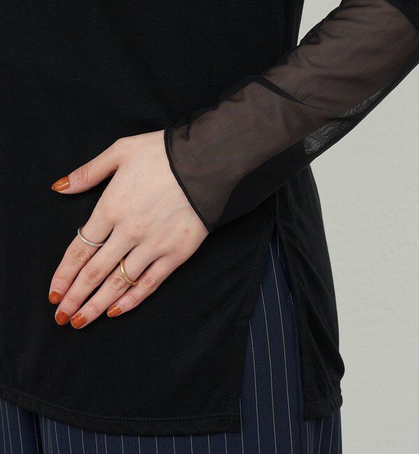  「【1枚でもレイヤードでも〇】袖シアーカットソー」|Tシャツ・カットソー|