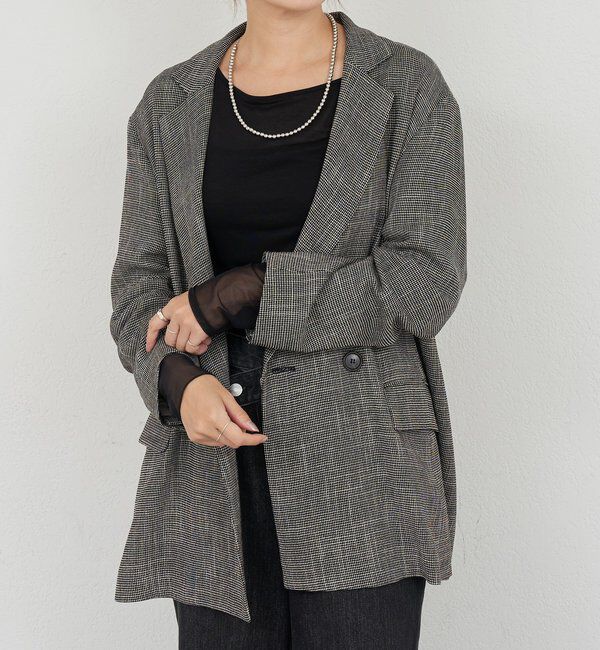  「【1枚でもレイヤードでも〇】袖シアーカットソー」|Tシャツ・カットソー|