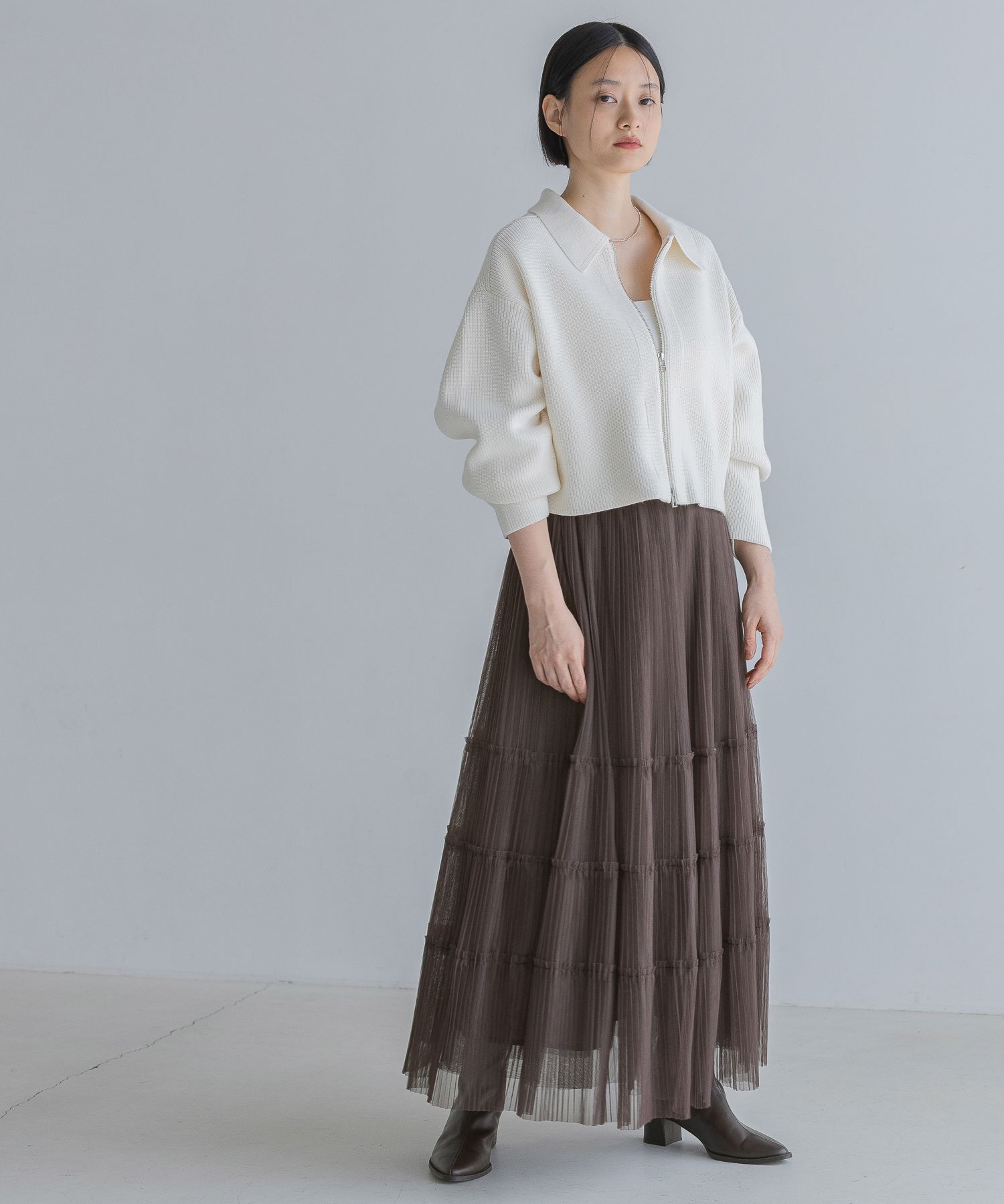 A part by 「エリZIPカーディガン」|ニット・セーター|