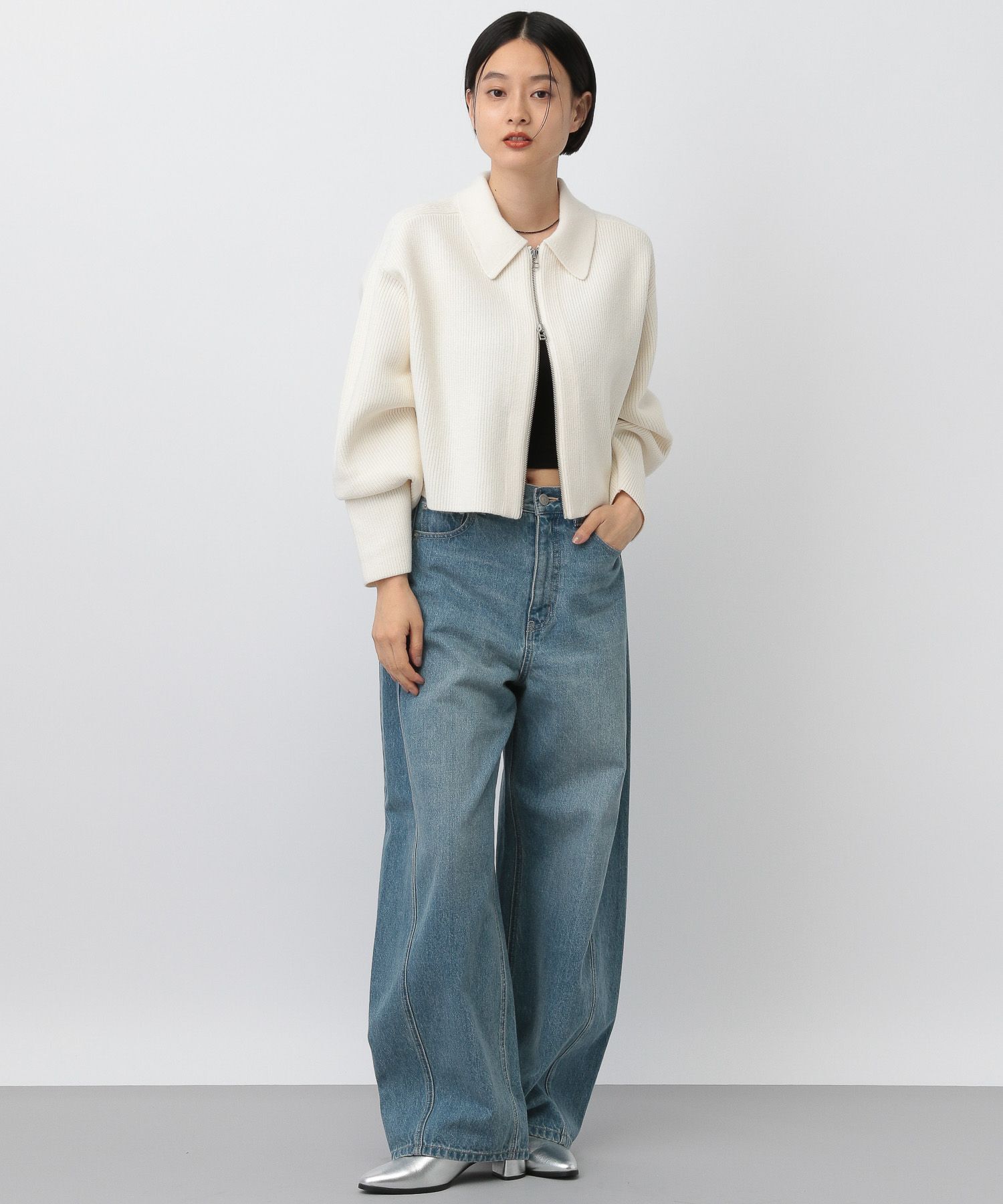 A part by 「エリZIPカーディガン」|ニット・セーター|