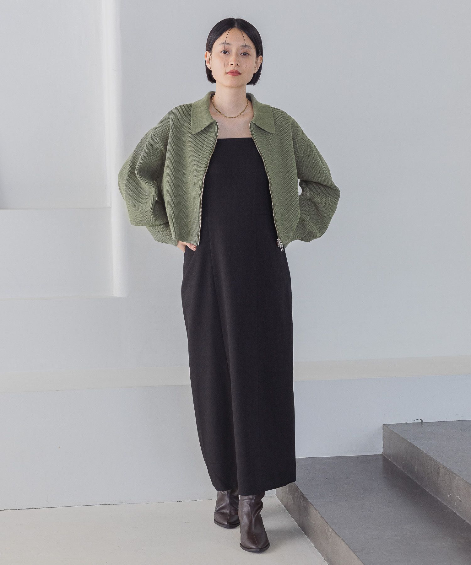 A part by 「エリZIPカーディガン」|ニット・セーター|