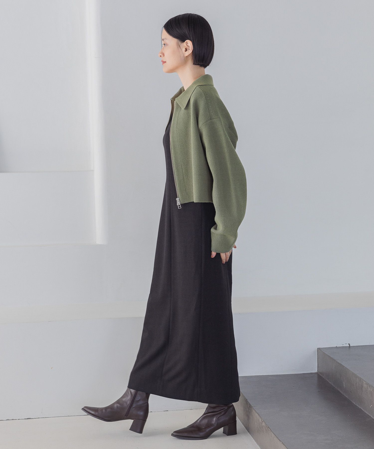 A part by 「エリZIPカーディガン」|ニット・セーター|