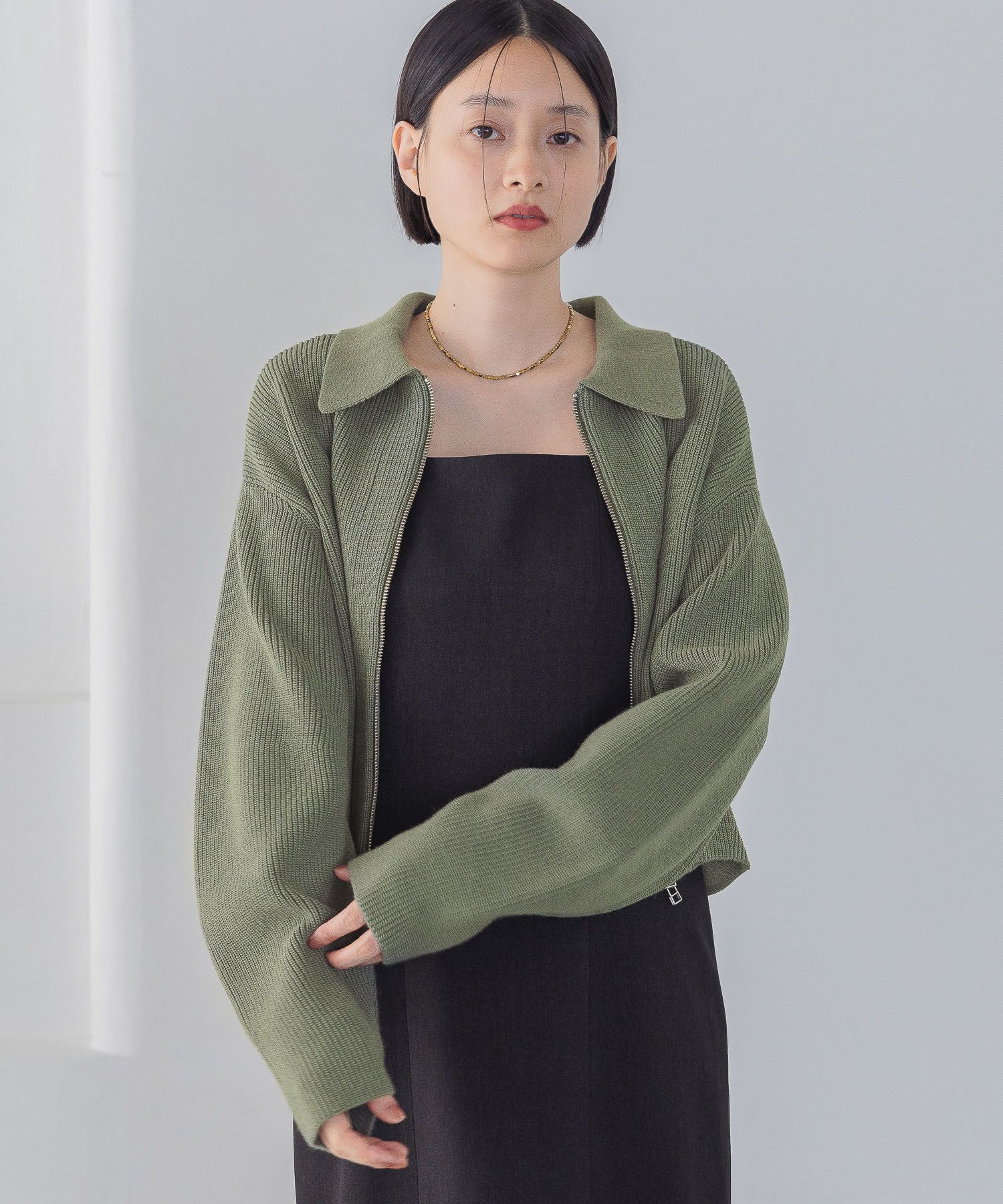 A part by 「エリZIPカーディガン」|ニット・セーター|