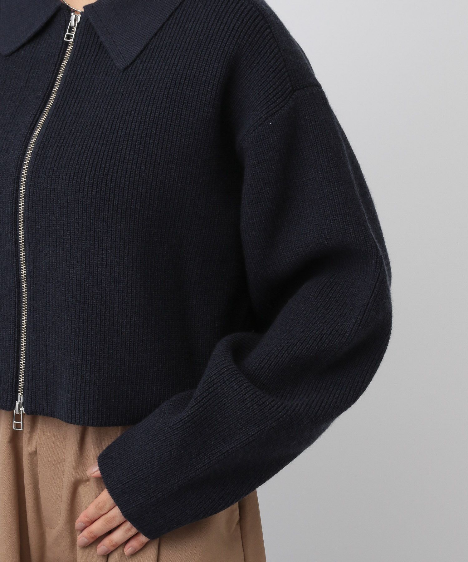 A part by 「エリZIPカーディガン」|ニット・セーター|