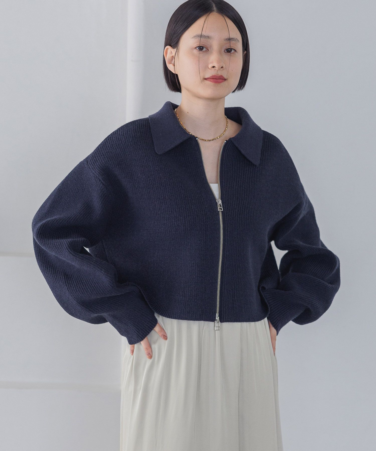 A part by 「エリZIPカーディガン」|ニット・セーター|