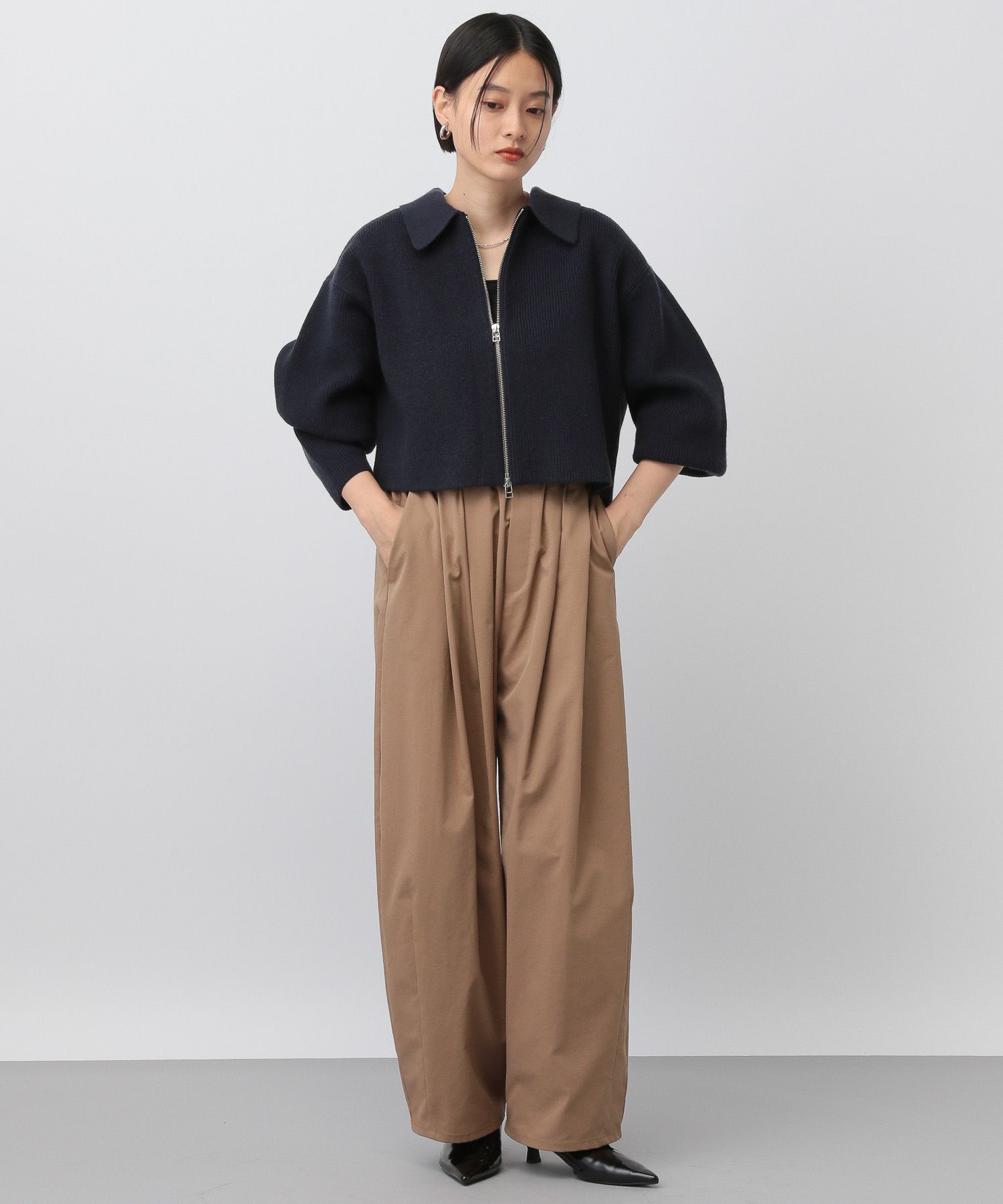 A part by 「エリZIPカーディガン」|ニット・セーター|