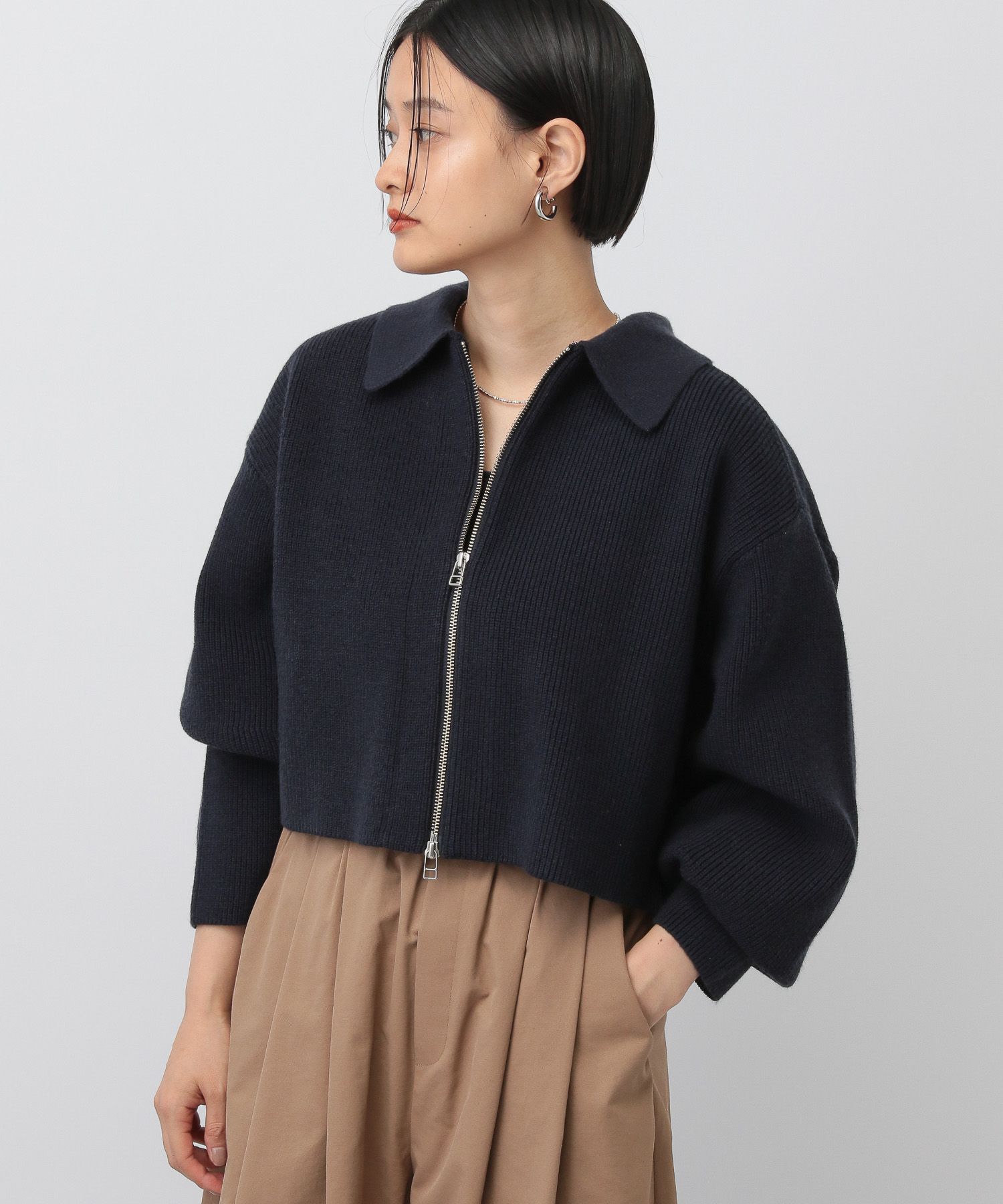 A part by 「エリZIPカーディガン」|ニット・セーター|