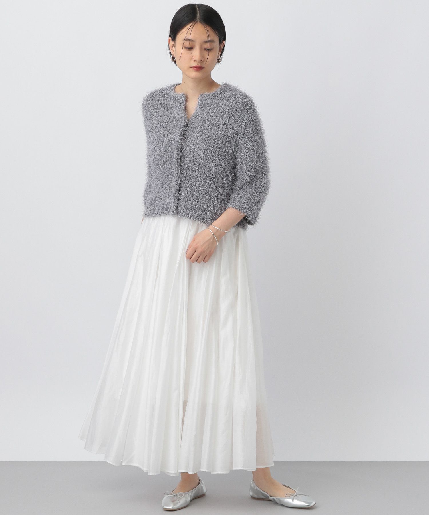 A part by 「ラメフェザーカーディガン_半袖」|ニット・セーター|