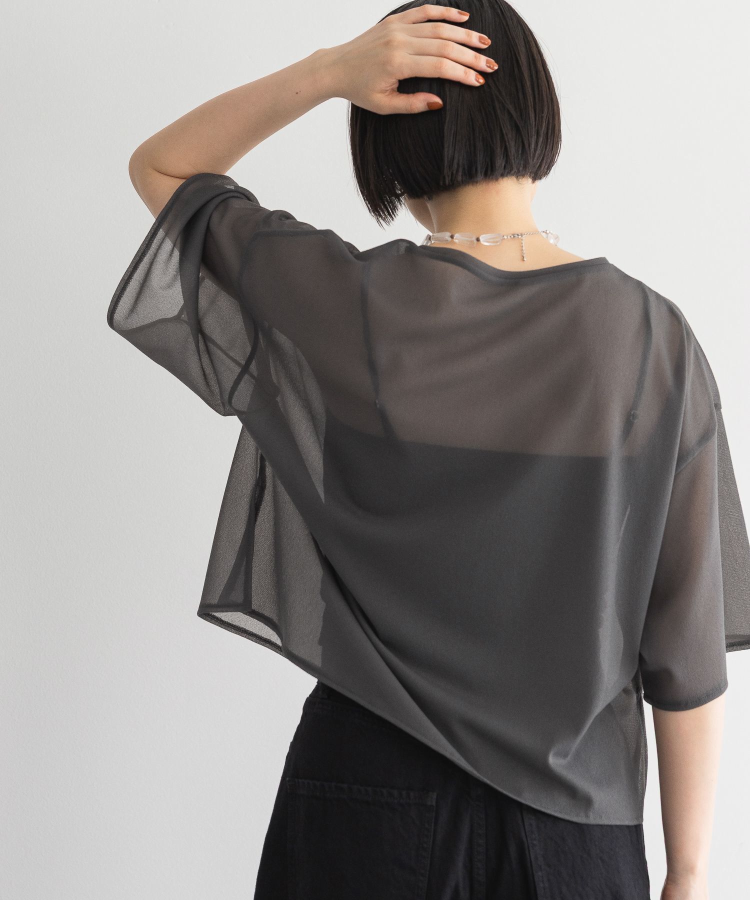 A part by 「シアーBIGプルオーバー_5分袖」|Tシャツ・カットソー|