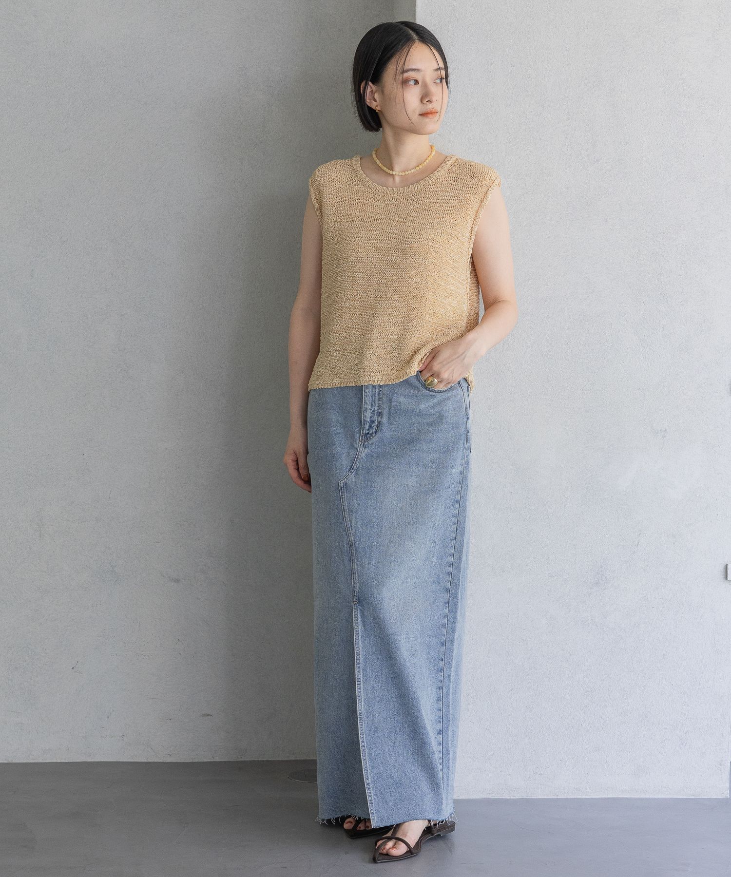 A part by 「Apbスリットデニムスカート」|タイト|